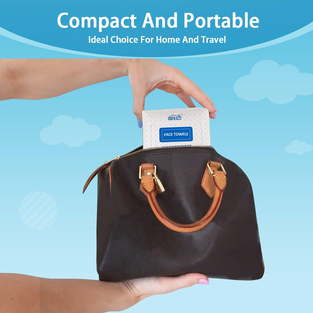 HOMEXCEL Face Towels,Disposable Makeup Remover Wipes,Super Soft Biodegradable Dry Facial Hand Clean Facial Towels Wash Cloth for Sensitive Skin, 50 Count