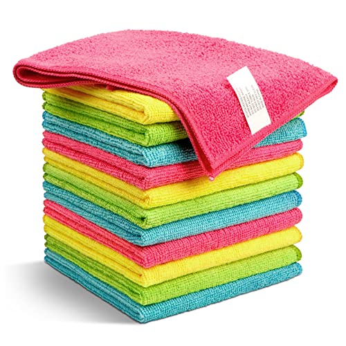 12”x12” Microfiber Cleaning Cloth (10 Colors)