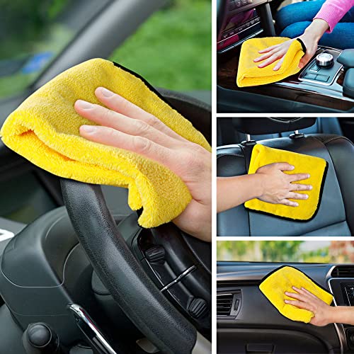 HOMEXCEL Microfiber Towels for Car,Premium Cleaning Cloth Lint Free,Scratch Free,Strong Water Absorption,Car Washing Drying Towel for Household,Auto Detailing,Windows