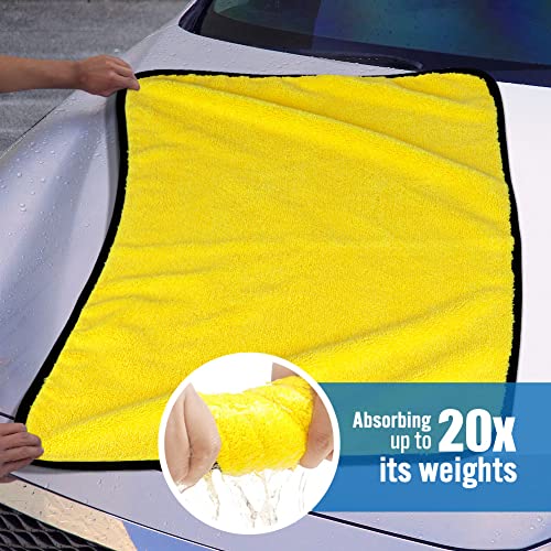 HOMEXCEL Microfiber Towels for Car Premium Cleaning Cloth Lint Free Scratch Strong Water Absorption Car Washing Drying Towel at MechanicSurplus.com