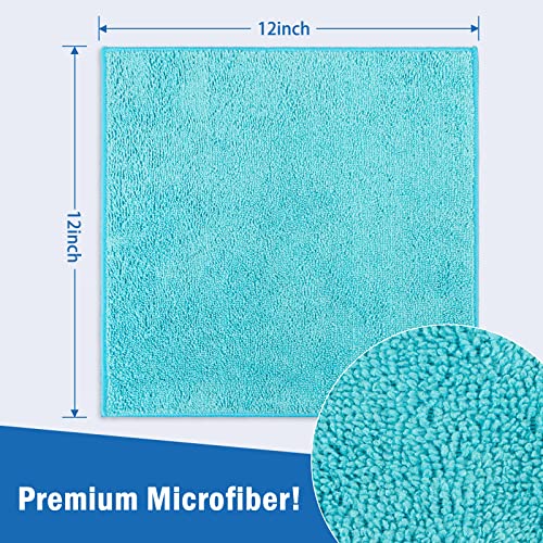 12 Pieces Microfiber Cloths,Super Abosorbent Cleaning Rags for Home,Ki ...